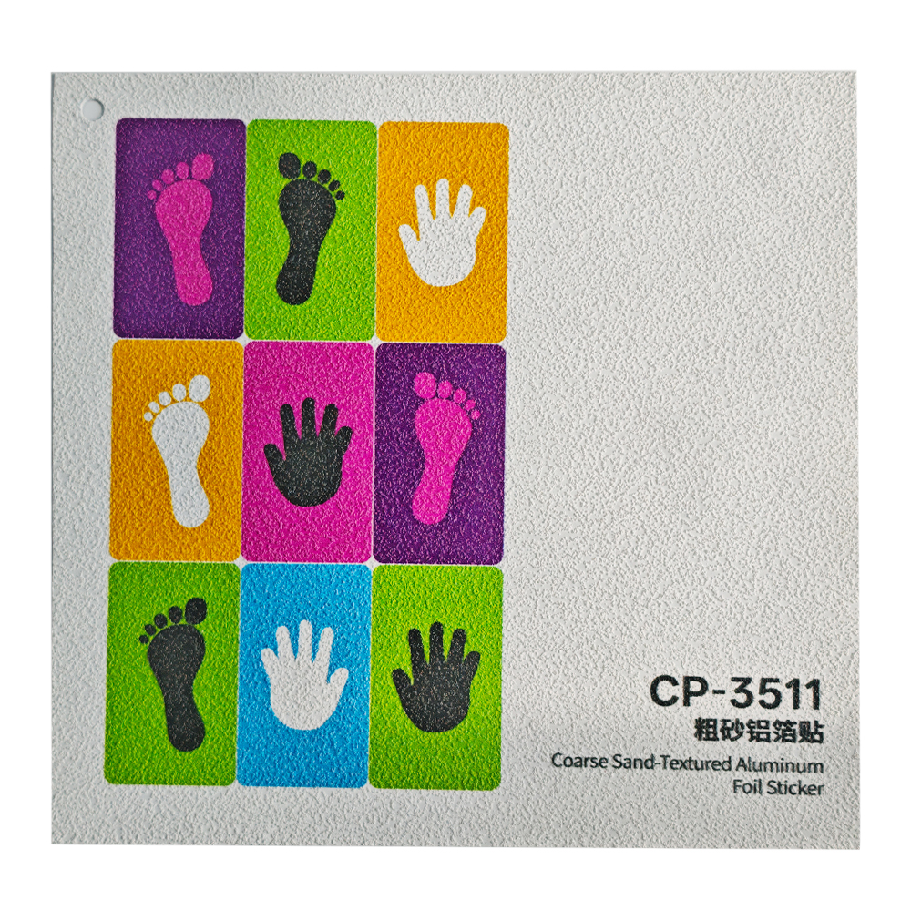 Coarse Sand-Textured Aluminum Foil Sticker