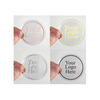 Custom logo clear wedding self adhesive food white pvc label roll printing sticker