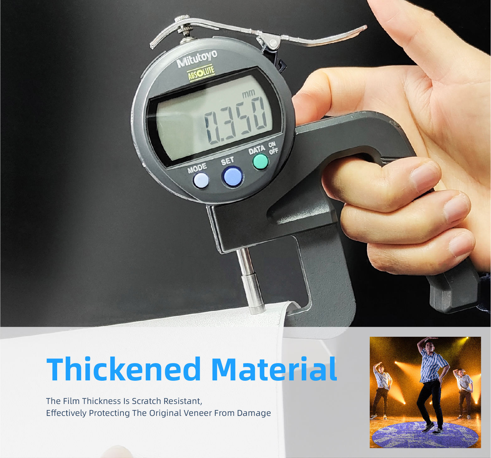 Glossy white pvc self adhesive vinyl roll up film round dance floor wedding custom