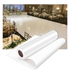 Glossy white pvc self adhesive vinyl roll up film round dance floor wedding custom
