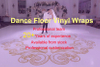 Glossy white pvc self adhesive vinyl roll up film round dance floor wedding custom